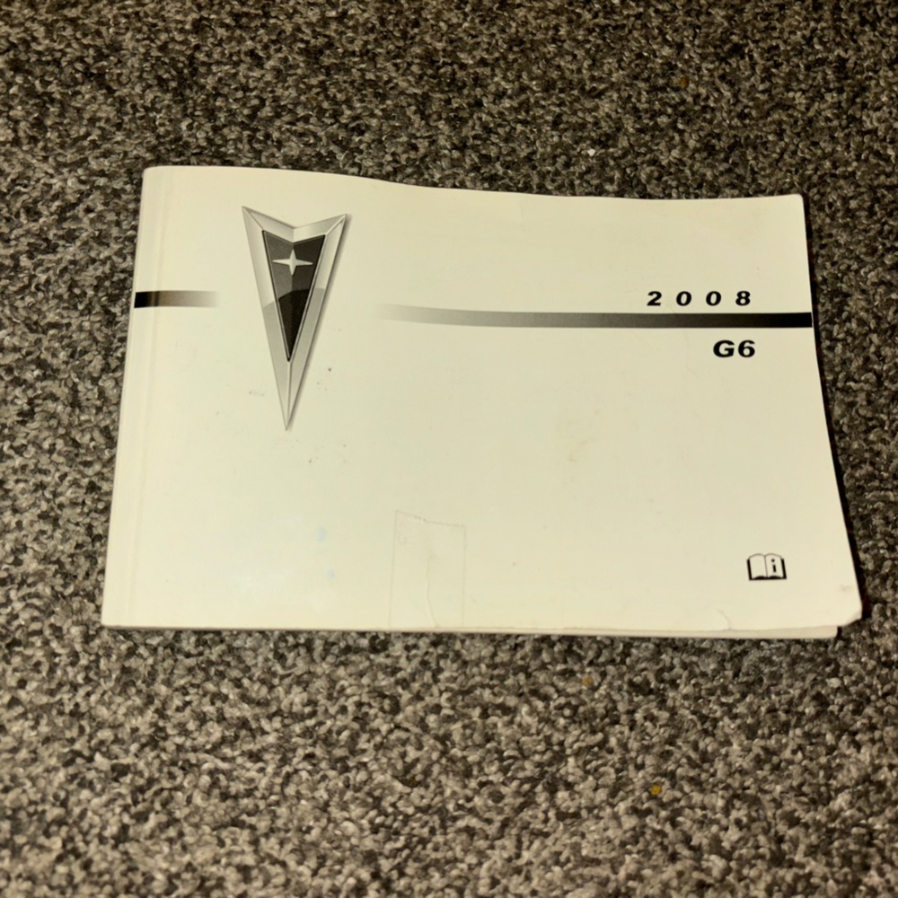 2008 Pontiac, G6 owner manual